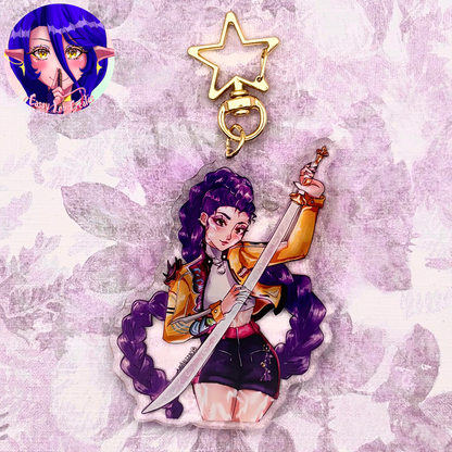 K-Pop Girl Band Glitter Epoxy Keychains
