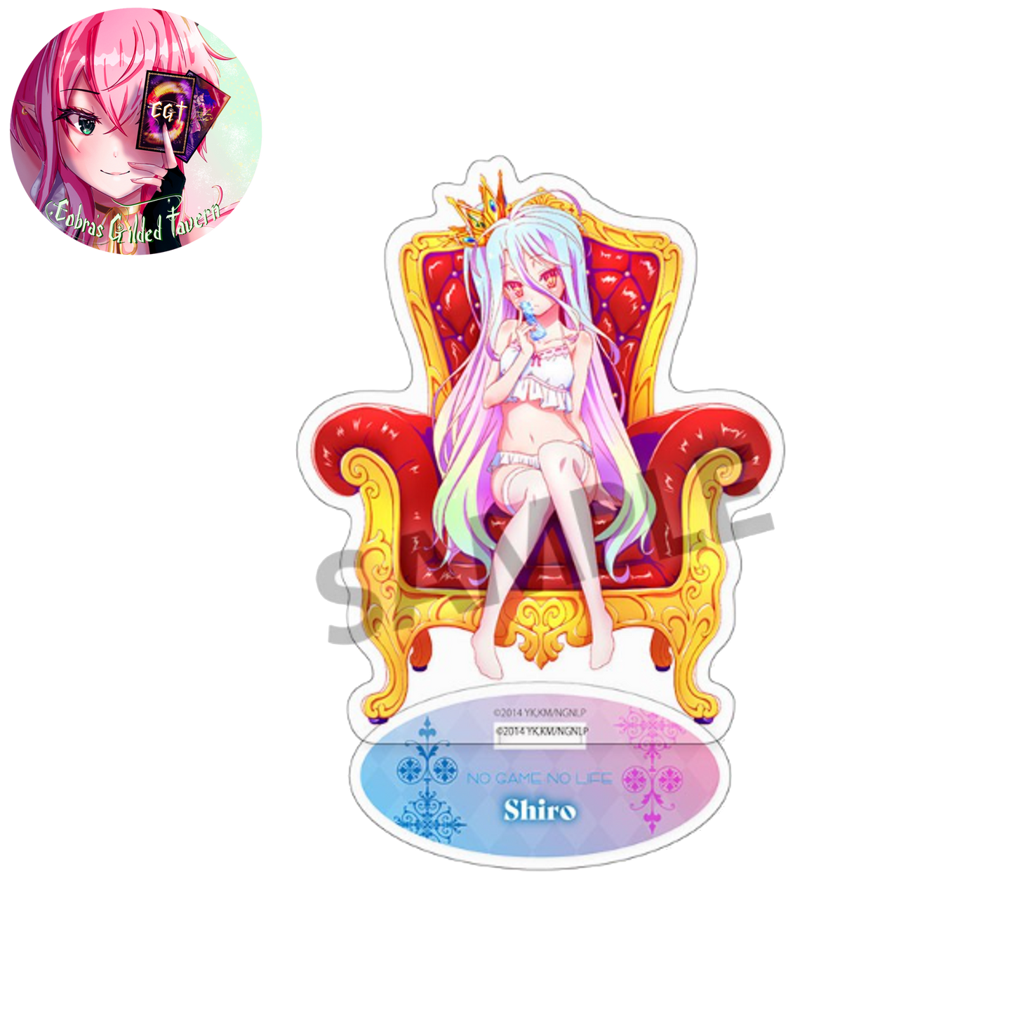 No Game No Life [Especially Illustrated] Shiro Acrylic Stand White Night Wear Ver.