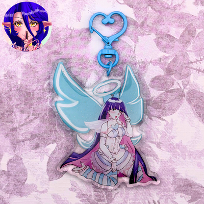 Angel Girls Glitter Epoxy Keychains